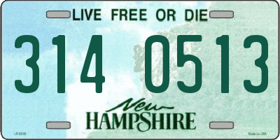 NH license plate 3140513