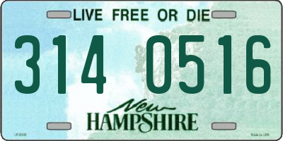 NH license plate 3140516