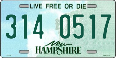NH license plate 3140517