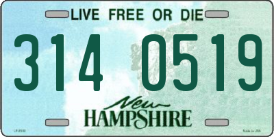 NH license plate 3140519