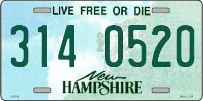 NH license plate 3140520