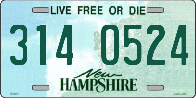 NH license plate 3140524