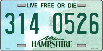 NH license plate 3140526