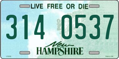 NH license plate 3140537