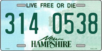 NH license plate 3140538