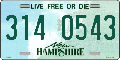 NH license plate 3140543