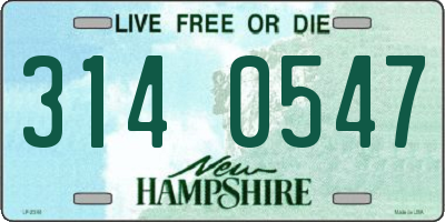 NH license plate 3140547