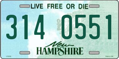 NH license plate 3140551