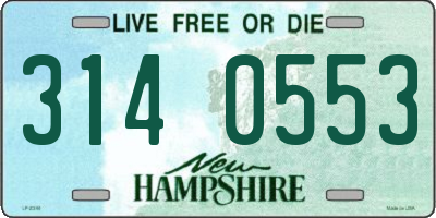 NH license plate 3140553