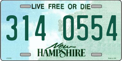 NH license plate 3140554
