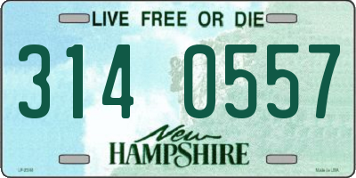 NH license plate 3140557