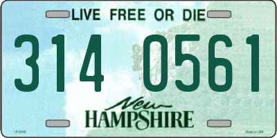 NH license plate 3140561