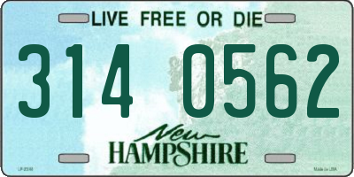NH license plate 3140562
