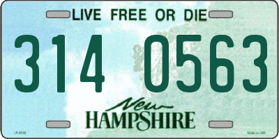 NH license plate 3140563