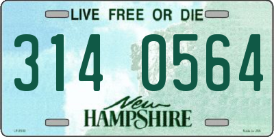 NH license plate 3140564