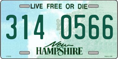 NH license plate 3140566