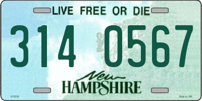 NH license plate 3140567