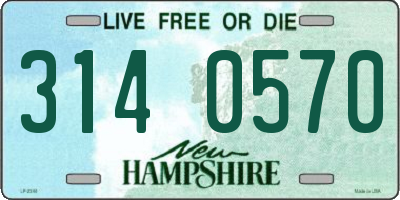 NH license plate 3140570