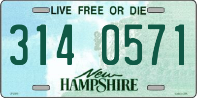 NH license plate 3140571