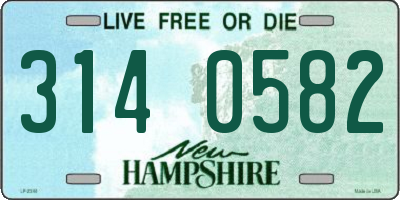 NH license plate 3140582