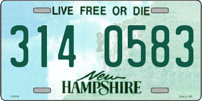 NH license plate 3140583