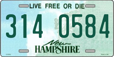 NH license plate 3140584