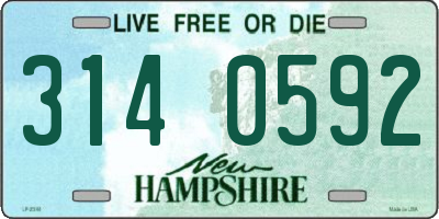 NH license plate 3140592