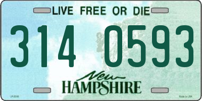 NH license plate 3140593