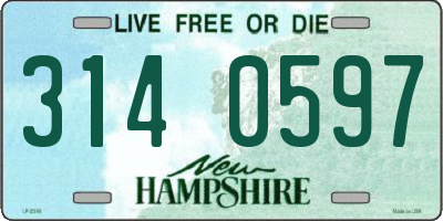 NH license plate 3140597
