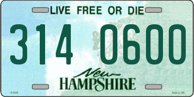 NH license plate 3140600