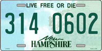 NH license plate 3140602