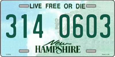 NH license plate 3140603