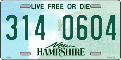 NH license plate 3140604