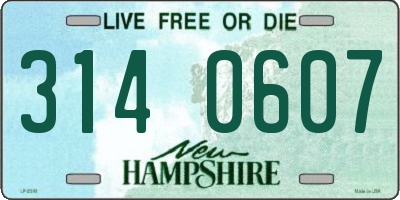 NH license plate 3140607
