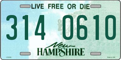 NH license plate 3140610