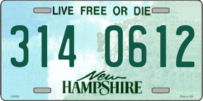 NH license plate 3140612