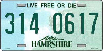 NH license plate 3140617