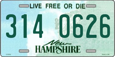 NH license plate 3140626