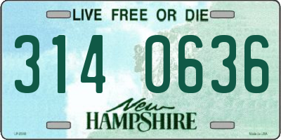 NH license plate 3140636