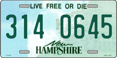 NH license plate 3140645