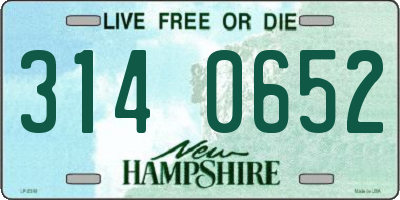 NH license plate 3140652