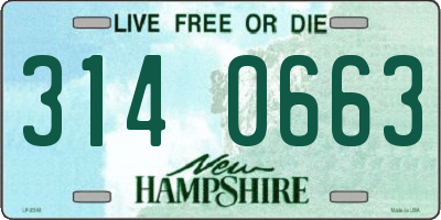 NH license plate 3140663