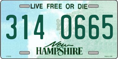NH license plate 3140665