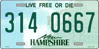 NH license plate 3140667