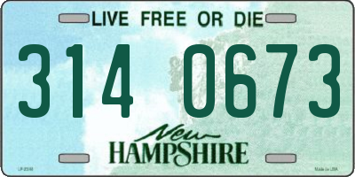 NH license plate 3140673