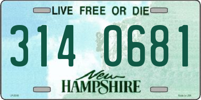 NH license plate 3140681