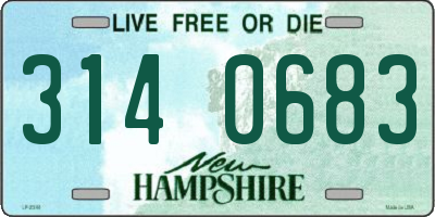 NH license plate 3140683