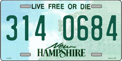 NH license plate 3140684