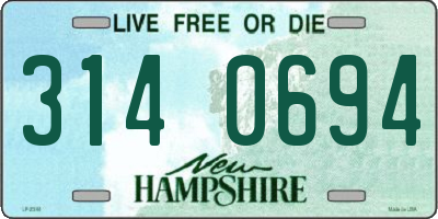 NH license plate 3140694