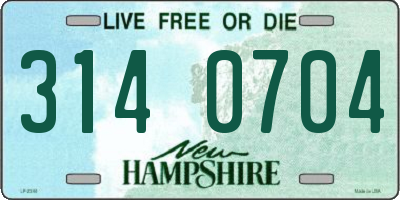 NH license plate 3140704